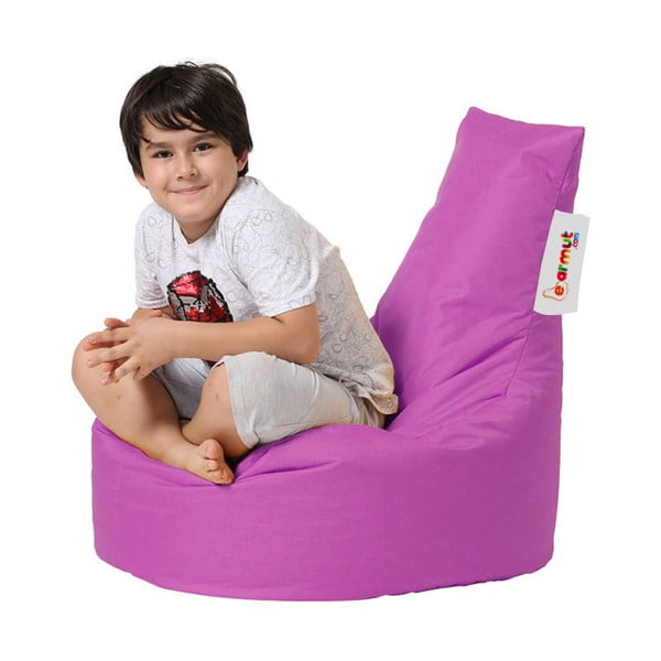 Pouf a sacco per bambini rosa Baton – Floriane Garden-image-2