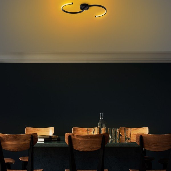 Plafoniera LED nera 25x10 cm Es - Opviq lights-image-4