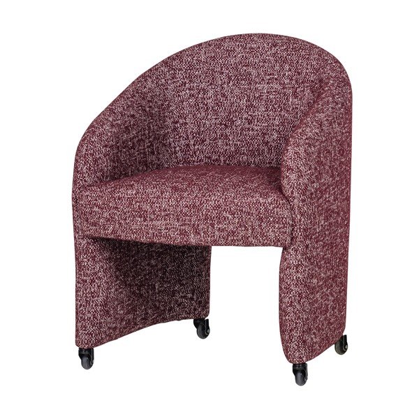 Sedia da ufficio burgundy in imbottito Cordo – WOOOD