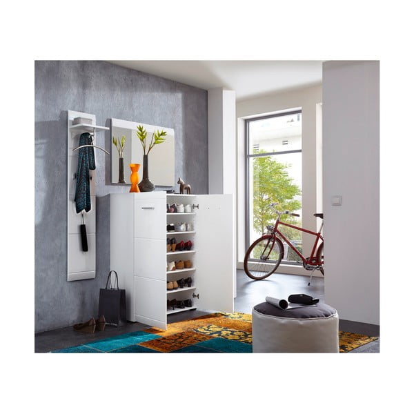 Appendiabiti da parete bianco con ripiano Adana - Germania-image-2