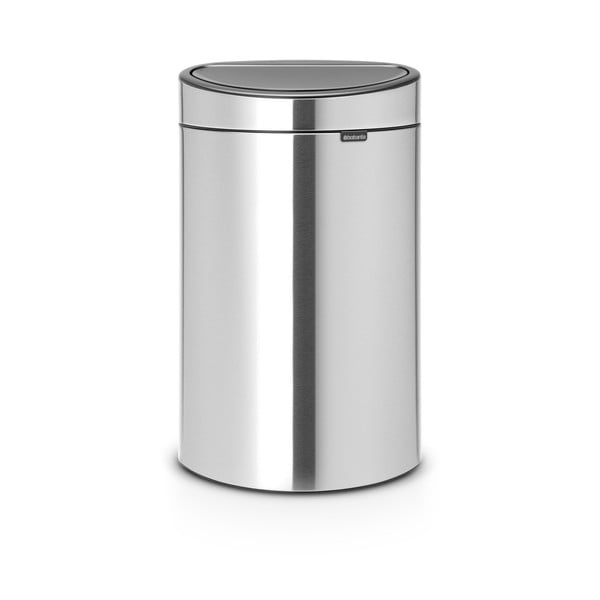 Bidone in acciaio touch per raccolta differenziata in argento opaco 33 l Touch Bin Recycle - Brabantia