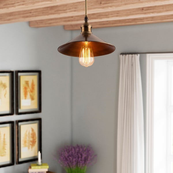 Plafoniera color bronzo con paralume in metallo ø 24 cm Berceste – Opviq lights-image-1