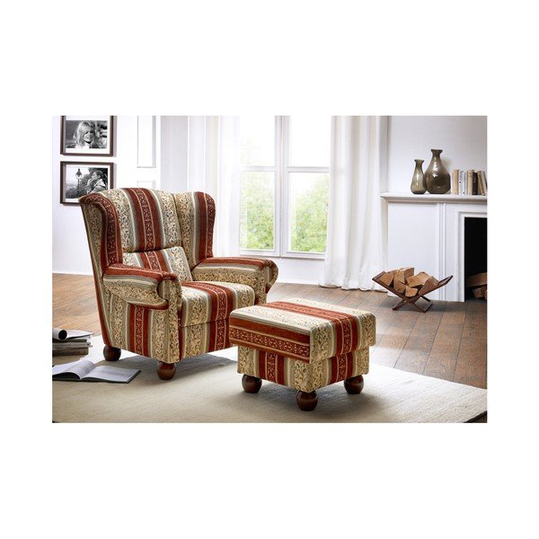 Poltrona a motivi rossi Monarch Chenille - Max Winzer-image-2