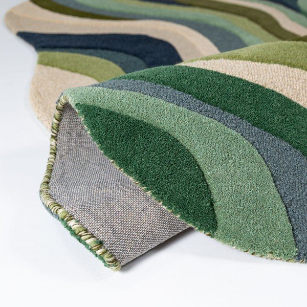 Tappeto verde in lana tessuto a mano 160x230 cm Envy Wool – Flair Rugs-image-2