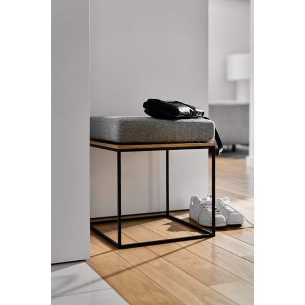 Sgabello beige imbottito Feo – noo.ma-image-3