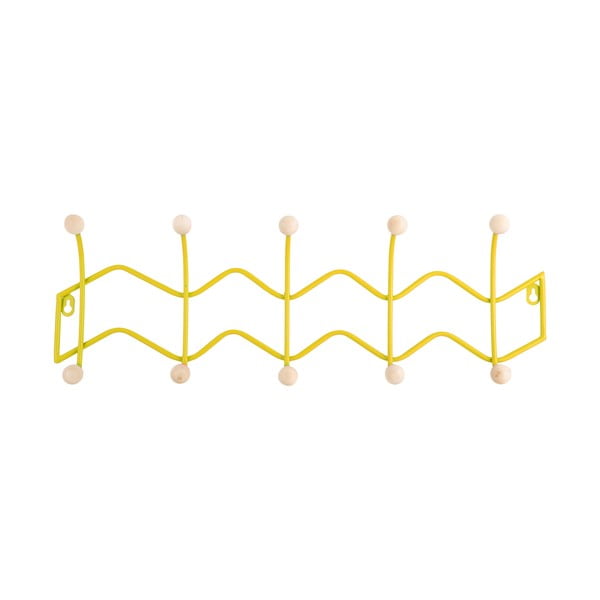 Attaccapanni da parete giallo in metallo 61 cm Zig Zag – PT LIVING