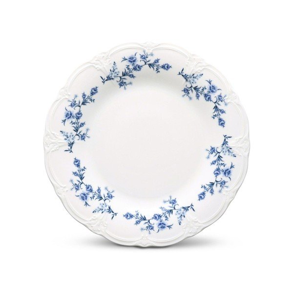 Piatto da dolce bianco/blu in porcellana ø 16 cm Retro – BonBistro