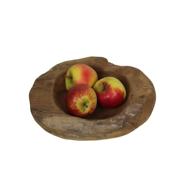 Fruttiera in teak non trattato Mara, ⌀ 30 cm - HSM collection-image-4