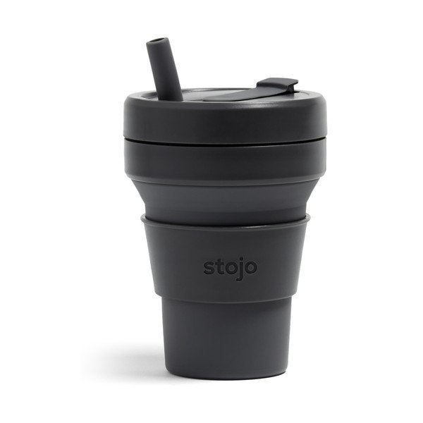 Tazza da viaggio pieghevole grigio antracite Carbon, 710 ml Titan - Stojo