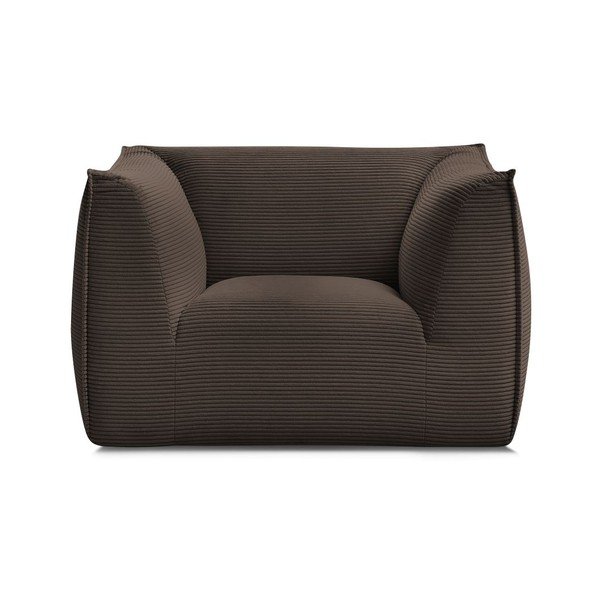 Poltrona marrone con rivestimento in velluto a coste Giorgia – Bobochic Paris-image-3