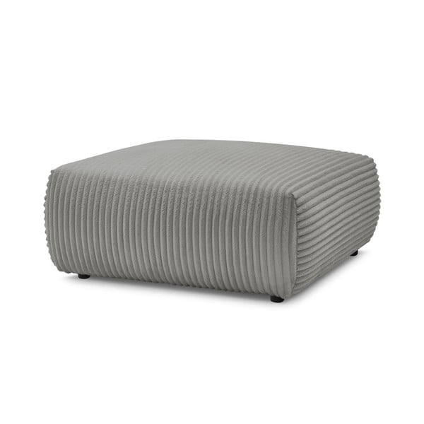 Poggiapiedi in grigio scuro con rivestimento in velluto a coste Lucien – Bobochic Paris-image-3