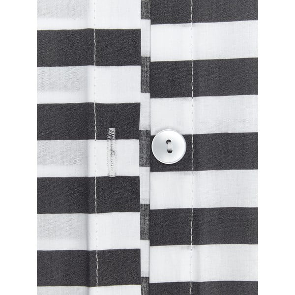 Biancheria da letto singola grigia e bianca in percalle di cotone , 135 x 200 cm Yuliya - Westwing Collection-image-1