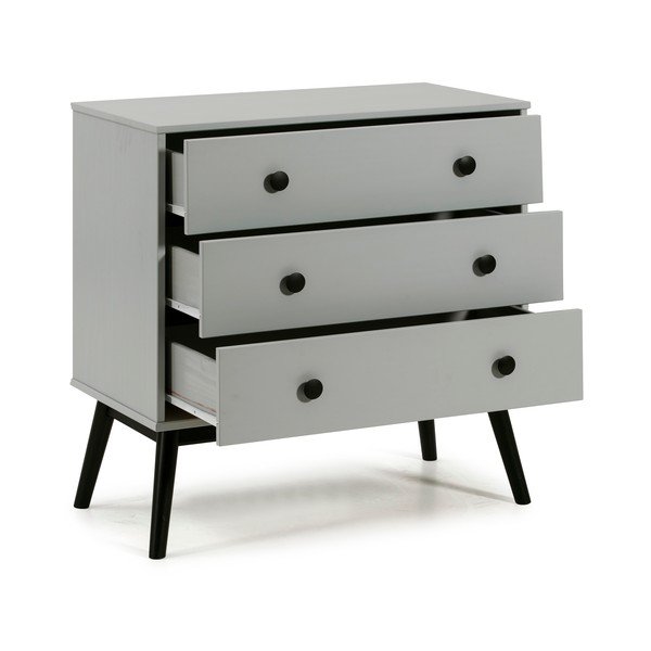 Cassettiera grigia con cassetti , 80 x 82 cm Clem - Marckeric-image-3