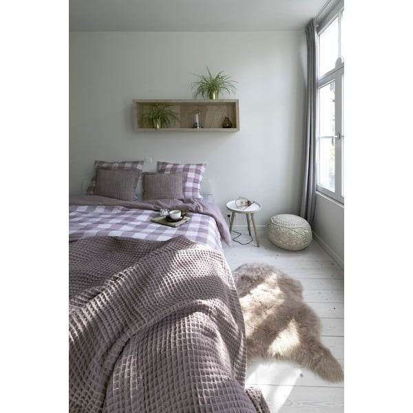 Biancheria in cotone marrone chiaro per letto singolo 140x200 cm Emma - Tiseco Home Studio-image-1