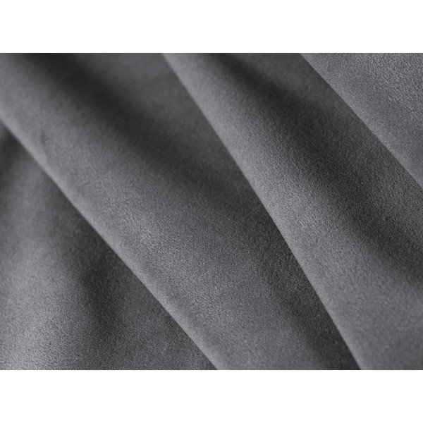 Poggiapiedi grigio scuro con rivestimento in velluto Bloom – Micadoni -image-3