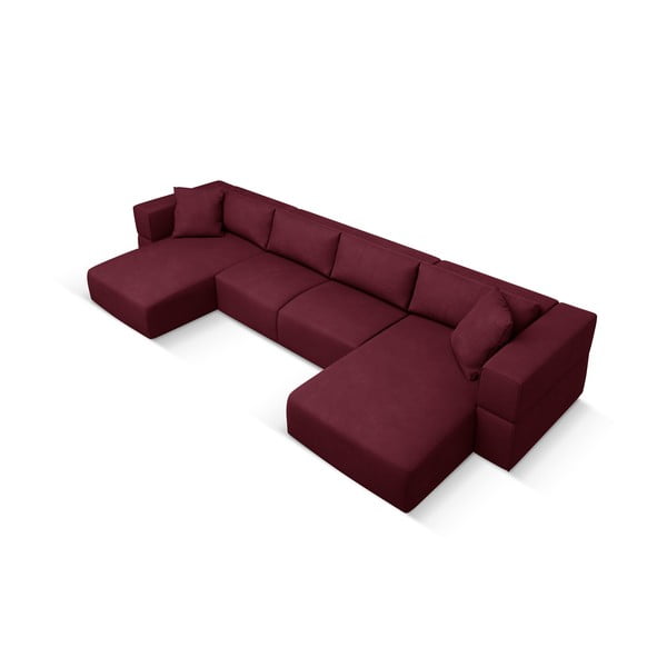 Divano angolare a U bordeaux Esther - Milo Casa-image-2