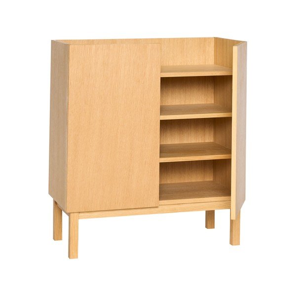 Armadietto di colore naturale con effetto rovere 80x90x40 cm Ark – Hübsch-image-4
