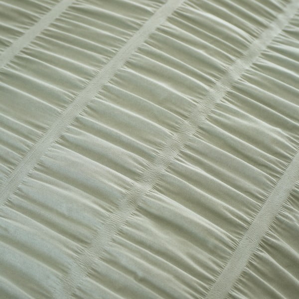 Biancheria da letto in crêpe verde chiaro per letto singolo 135x200 cm Seersucker - Catherine Lansfield-image-4