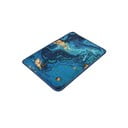 Tappetino da bagno blu/oro 60x40 cm Marbling - Foutastic