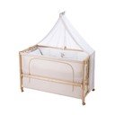 Lettino su ruote con baldacchino in colore naturale 60x120 cm Liebhabär - Roba