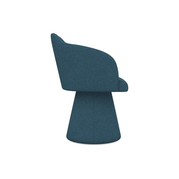 Sedia da pranzo blu in imbottito Kanoa – Makamii-image-2