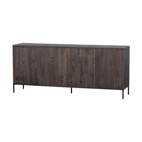 Cassettiera marrone con effetto frassino 200x85x44 cm Gravure – WOOOD-image-2