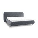 Letto matrimoniale imbottito blu con contenitore e rete inclusi 140x200 cm Pointt – ELTAP