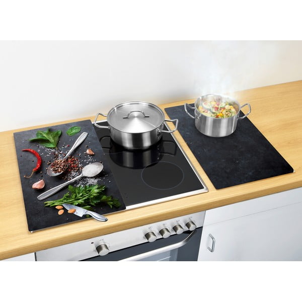 Set di copri fornelli in vetro temperato 2 pz 30x52 cm Basil – Allstar-image-1