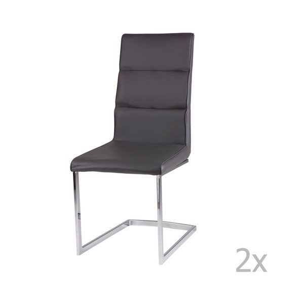 Set di 2 sedie da pranzo grigie Camile - sømcasa