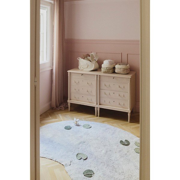 Tappeto da gioco per bambini grigio chiaro in cotone 130x170 cm Swan Lake – Lorena Canals-image-1