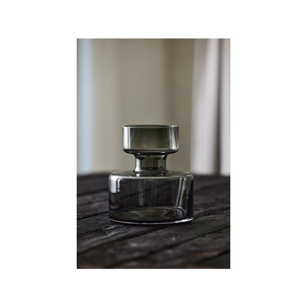 Vaso in vetro grigio Tubular - Lyngby Glas-image-1