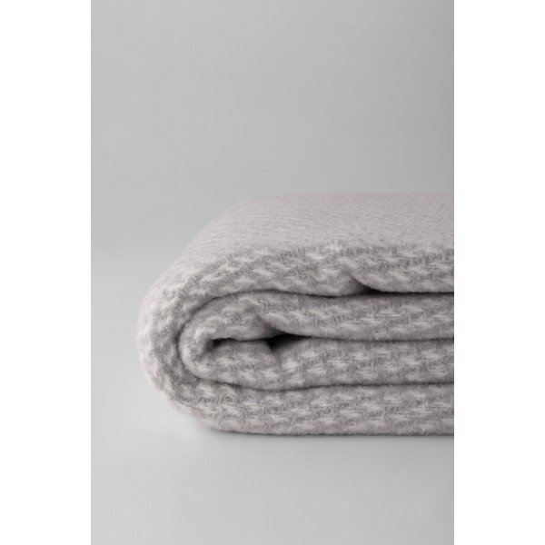 Plaid grigio chiaro con contenuto di cotone , 140 x 180 cm Ruby - Euromant-image-3