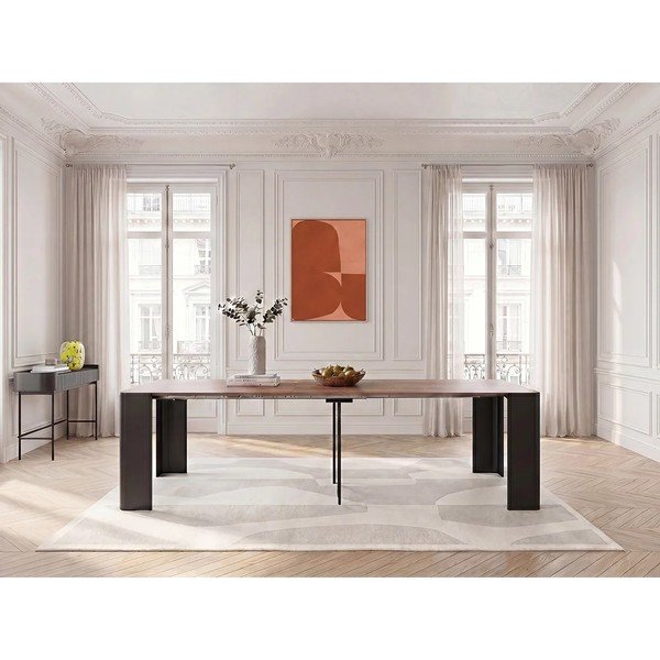 Tavolo consolle nero/di colore naturale 50x110 cm Albane – Bobochic Paris-image-1