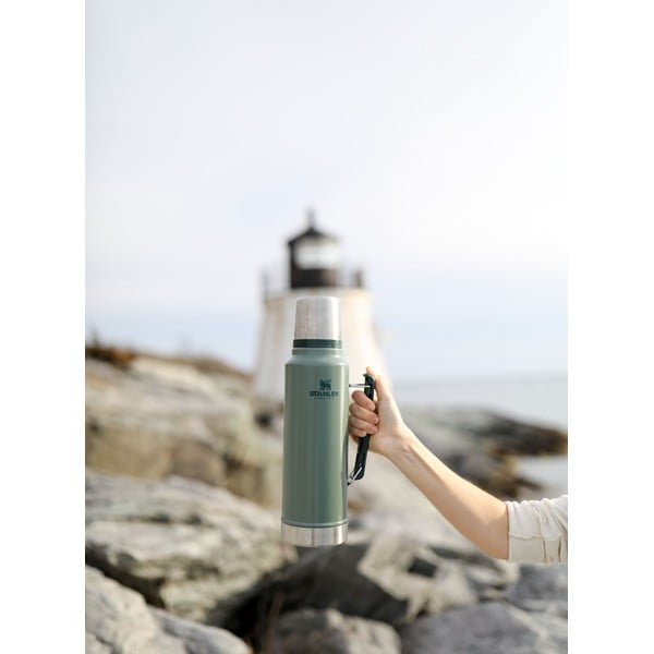 Borraccia termica verde in acciaio inox 1 l Legendary Classic Hammer Tone Green – Stanley-image-1