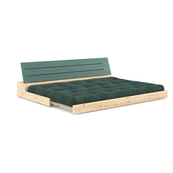 Divano letto in velluto a coste verde scuro 196 cm Base - Karup Design-image-4