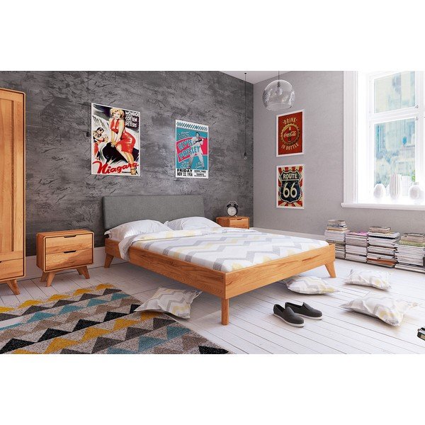 Letto matrimoniale in legno di faggio 160x200 cm Greg 3 - The Beds-image-1