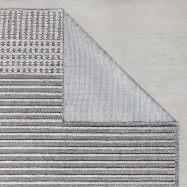 Tappeto in ciniglia lavabile grigio 200x320 cm Elton - Flair Rugs-image-3