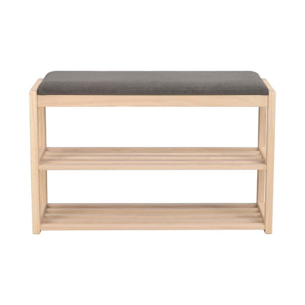 Scarpiera in legno di quercia colore naturale con panca Confetti - Rowico-image-2