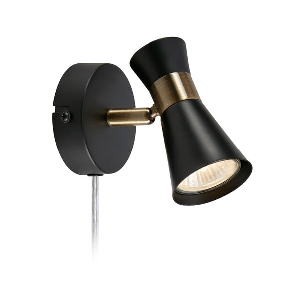 Lampada da parete nera (lunghezza 12 cm) Folie - Markslöjd