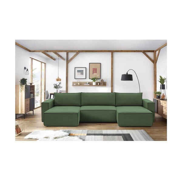 Divano angolare verde (a U) Nihad - Bobochic Paris-image-1