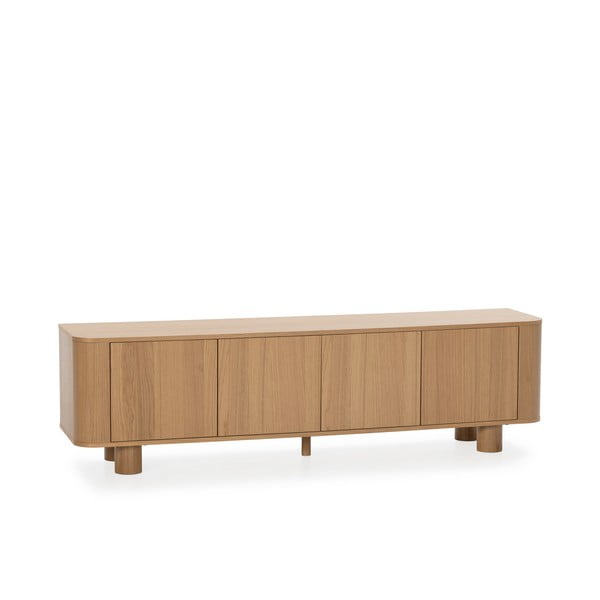Mobile TV di colore naturale con effetto rovere 180x50,5x40 cm Padoc – MOME-image-3