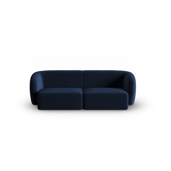 Divano blu con rivestimento in velluto 188 cm Paolo – Milo Casa