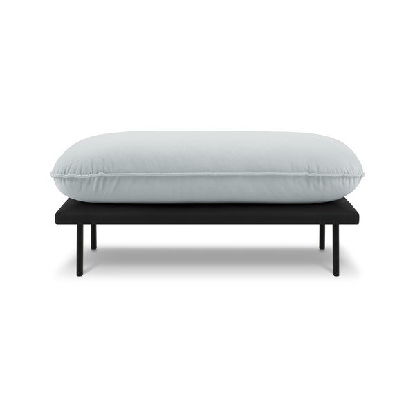 Sgabello in velluto grigio chiaro Auguste - Interieurs 86-image-2