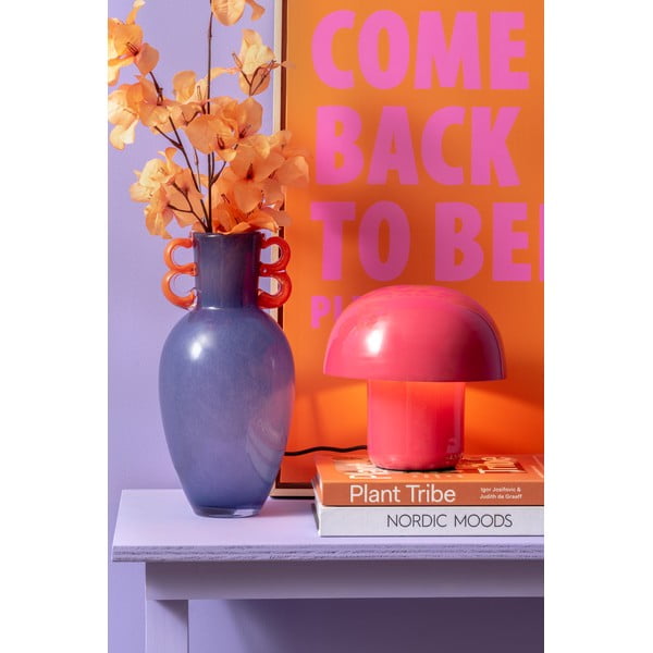 Lampada da tavolo rosa con paralume in metallo (altezza 20 cm) Fat Mushroom - Leitmotiv-image-1