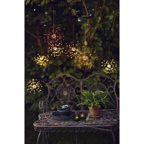 Lampada a sospensione solare a LED per esterni con LED bianchi, altezza 50 cm Firework - Star Trading-image-1