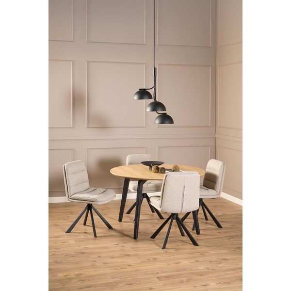 Tavolo da pranzo rotondo con piano effetto rovere ø 120 cm Cadiz - Actona-image-3