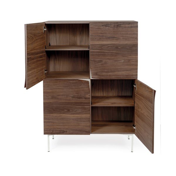 Credenza marrone in legno di noce, 100 x 140 cm Flop - Woodman-image-3