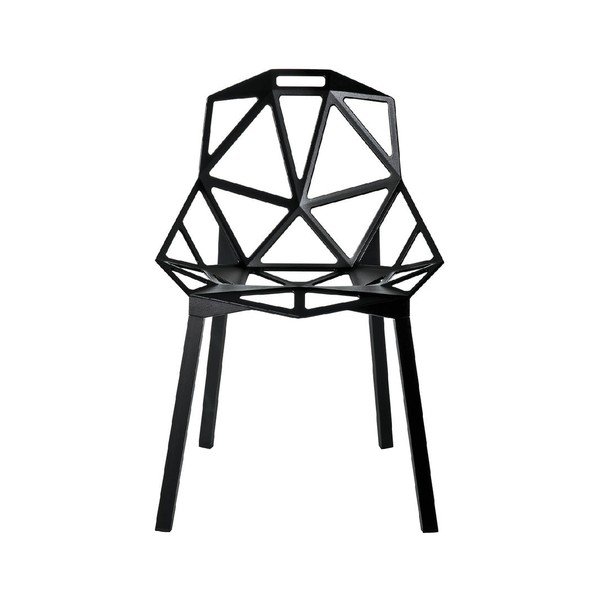 Sedia da pranzo nera One - Magis
