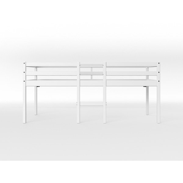 Bílá vyvýšená dětská postel z borovicového dřeva Flexa White, 90 x 200 cm-image-1