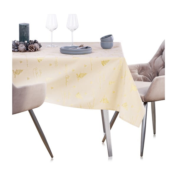 Tovaglia natalizia in beige-oro , 200 x 140 cm Christmas Eve - AmeliaHome-image-3